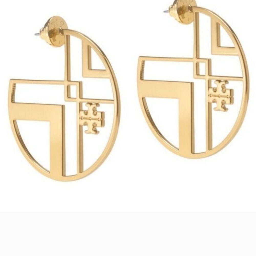 Tory Burch Gold Spiral Earrings